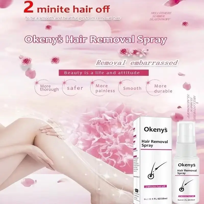 20ml Fast Hair Removal Spray Painless Hair Growth Inhibitor Leg Arm Armpit Permanent Depilatory For Ladies Men Repair Care+~