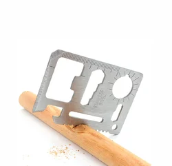 Herramienta de tarjeta de crédito de acero inoxidable EDC con cuchillo, supervivencia, autodefensa, Mini herramienta de supervivencia, billetera, tarjetero, abridor de cerveza