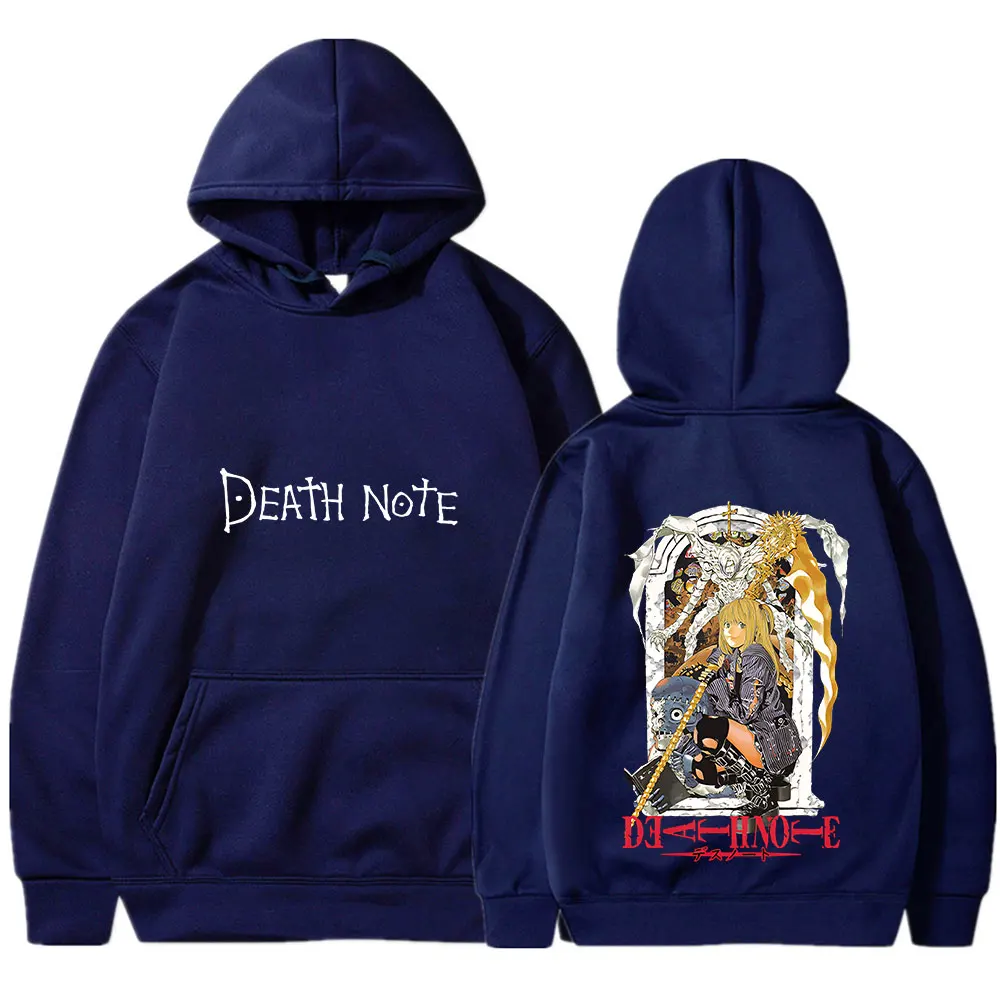 Anime Death Note Hoodie Hip Hop Misa Print Hooded Sweatshirts Men Women Manga Unisex Oversize Harajuku Cool Streetwear Pullover