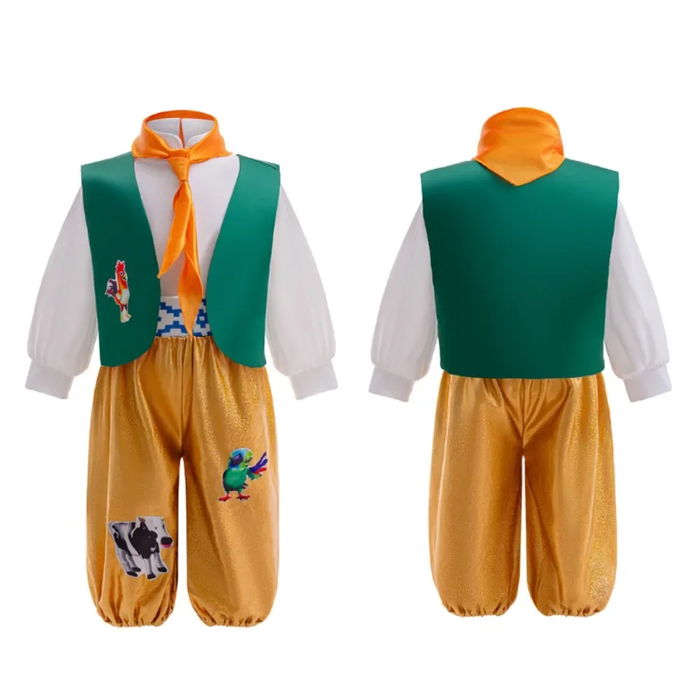 Animación La Granja De Zenon disfraz De Cosplay para niño chico jardín De infantes Día De los niños Famer actuación ropa De fiesta De cumpleaños