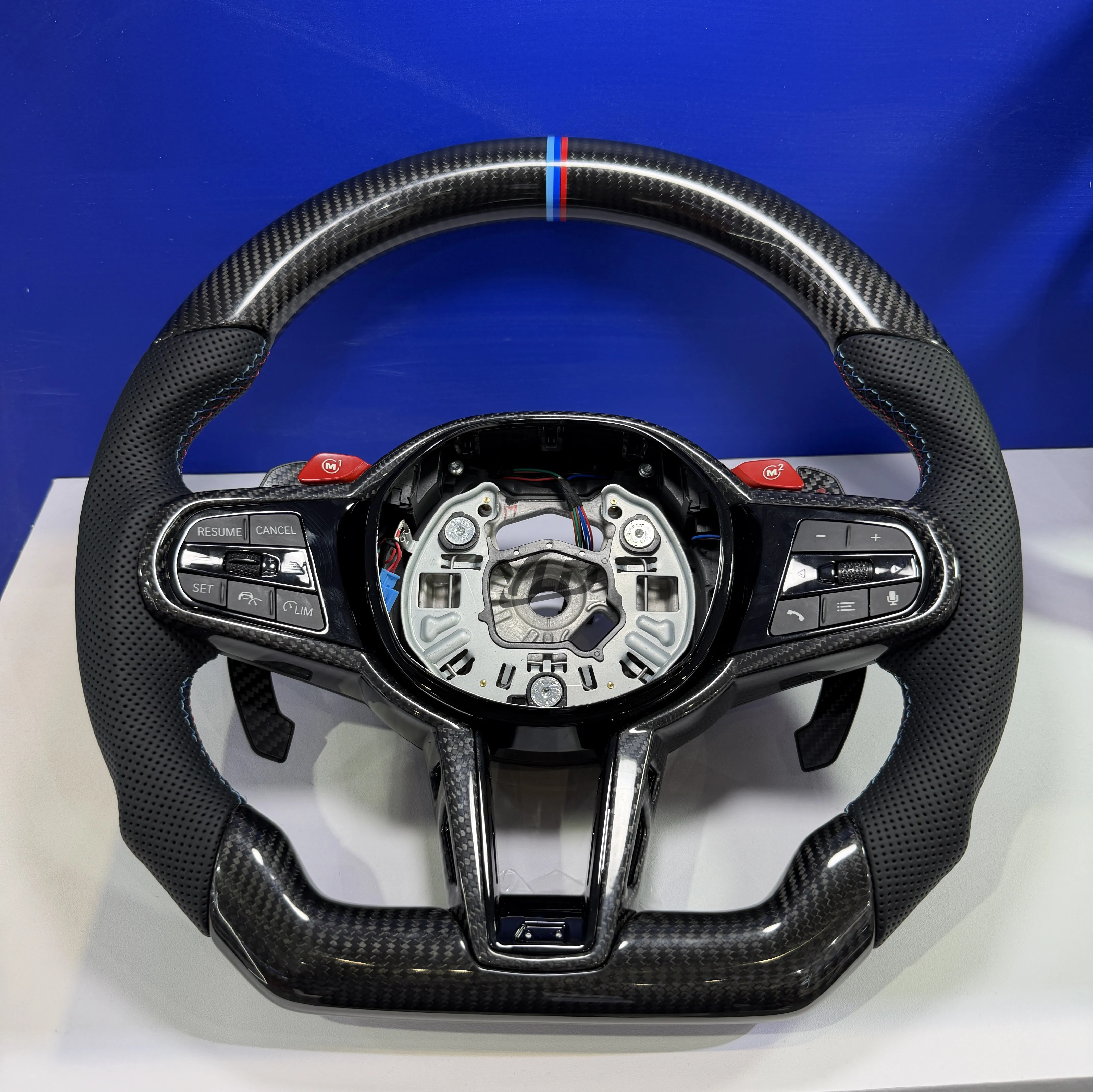 YLD  Leather Car Steering Wheel for F30 F10 F15 F36 F20 F22 F25 F32 M3 M5 E46 E60 E70 E90 E91 M Sports Steering Wheel