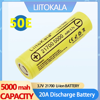 LiitoKala 21700 5000mah Lii-50E Rechargeable Battery 40A 3.7V 10C discharge High Power batteries For High-power Appliances