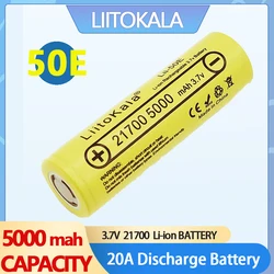 LiitoKala 21700 5000mah Lii-50E Rechargeable Battery 40A 3.7V 10C discharge High Power batteries For High-power Appliances