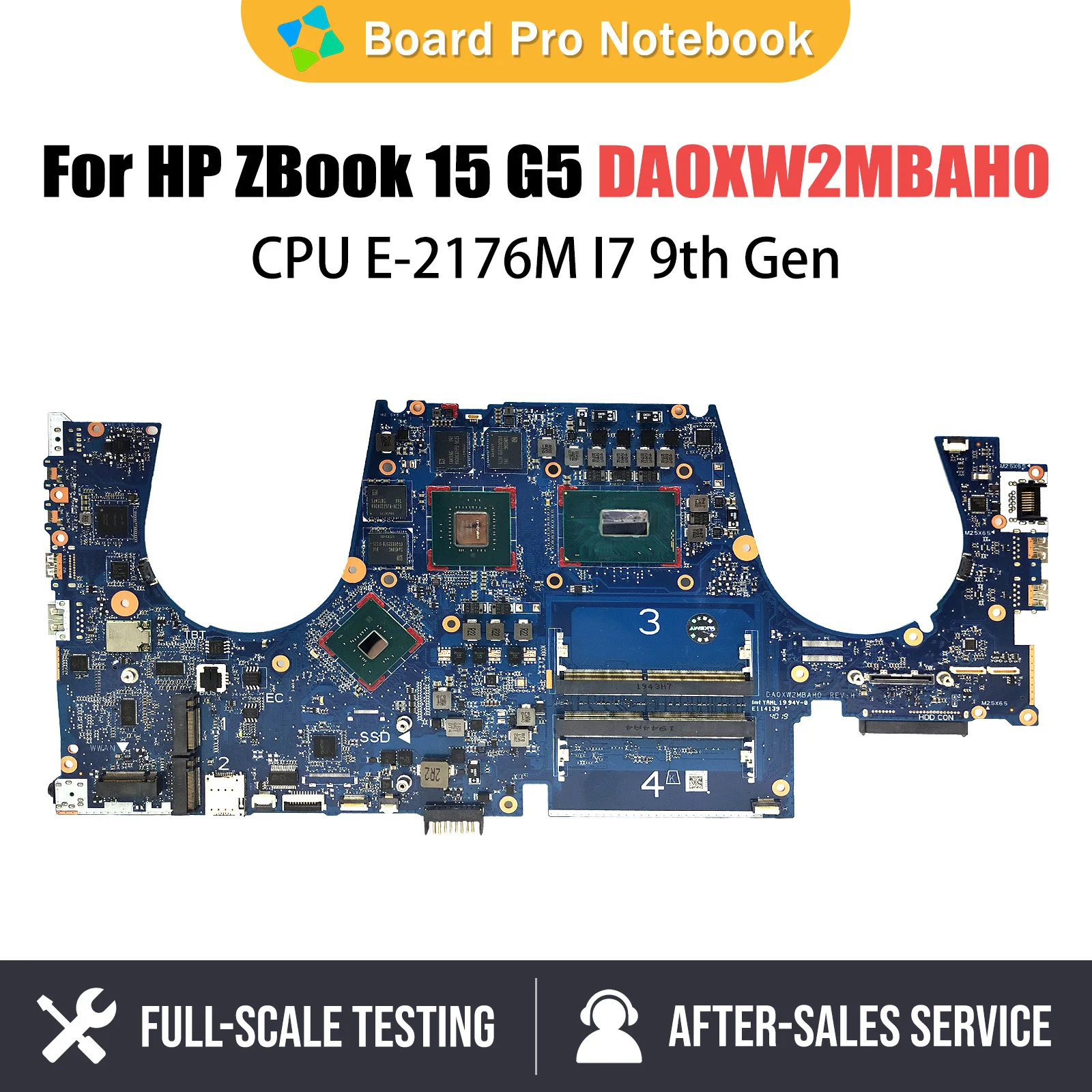 

SAMXINNO For HP ZBOOK 15 G5 Motherboard DA0XW2MBAH0 DA0XW2MBAG0 with I7 CPU Quadro P1000 L28701-601 L79169-601 L28694-601