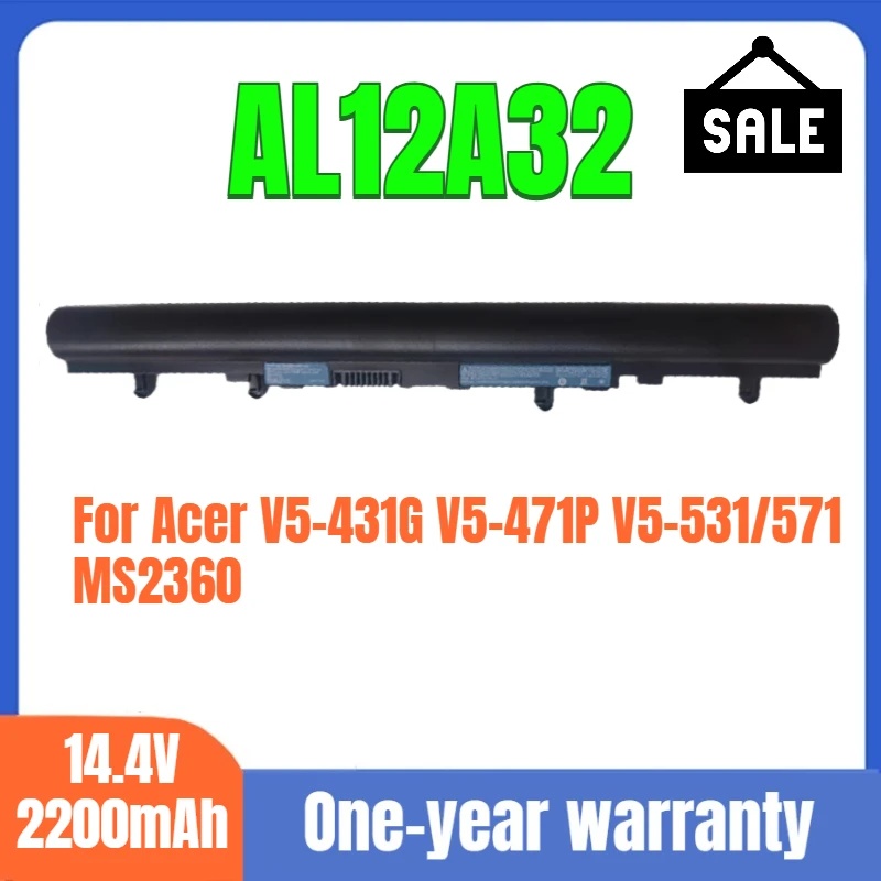 

AL12A32 notebook battery, suitable for Acer V5-431G V5-471P V5-531/571 MS2360 new genuine lithium-ion battery