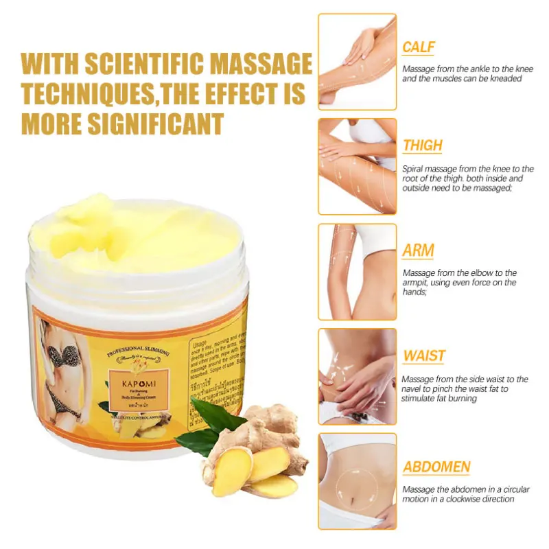 30g Body Slimming Fat Burner Ginger Massage Cream Weight Loss Products Anti Cellulite Beauty Health Abdominal Women Men