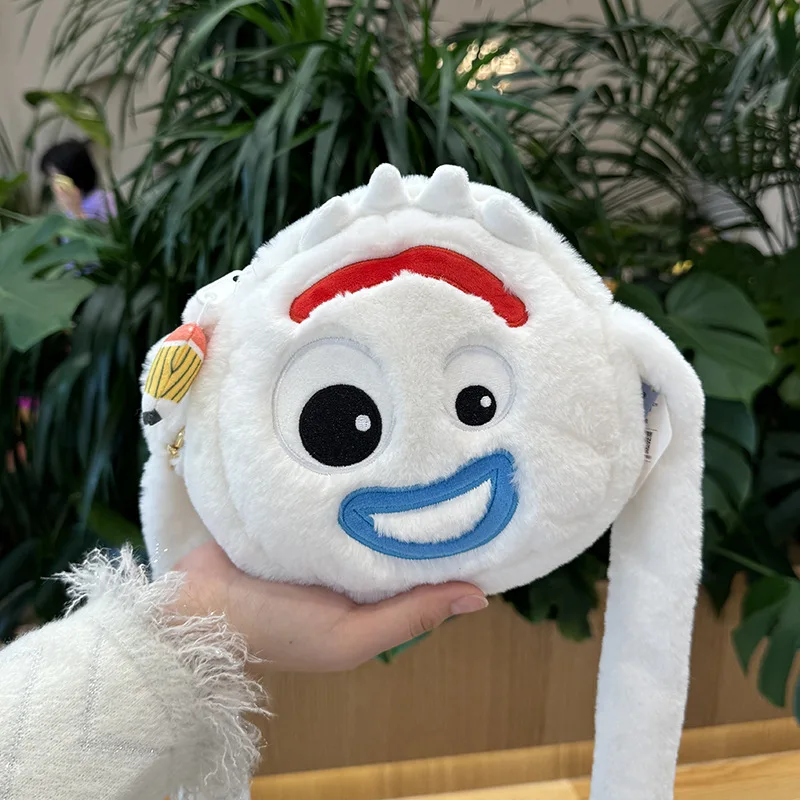 2023 New Original Disney Toy Story Forky Kawaii Anime Plush Doll One-shoulder Bag Cartoon Fashion Handbag Girl Birthday Gift