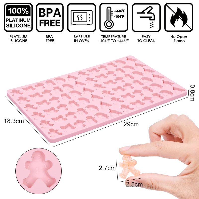FAIS DU Christmas Fudge Chocolate Cake Mold Gummy Silicone Chocolate Mold Cake Biscuit Baking Mould Cake Decorating Tools