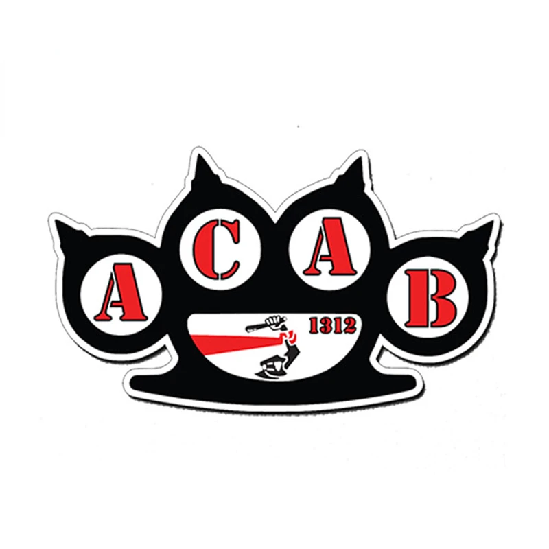 

Car Styling ACAB 1312 Sticker Decal Vinyl Bumper Hools Hooligans Police Cops Fight Car Sticker