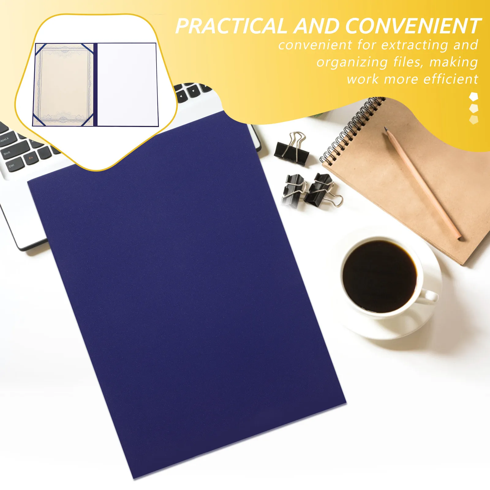 Decorative Paper Certificate Cover Holder Protective Folder for Award Diploma Document Presentation Certificate Holders