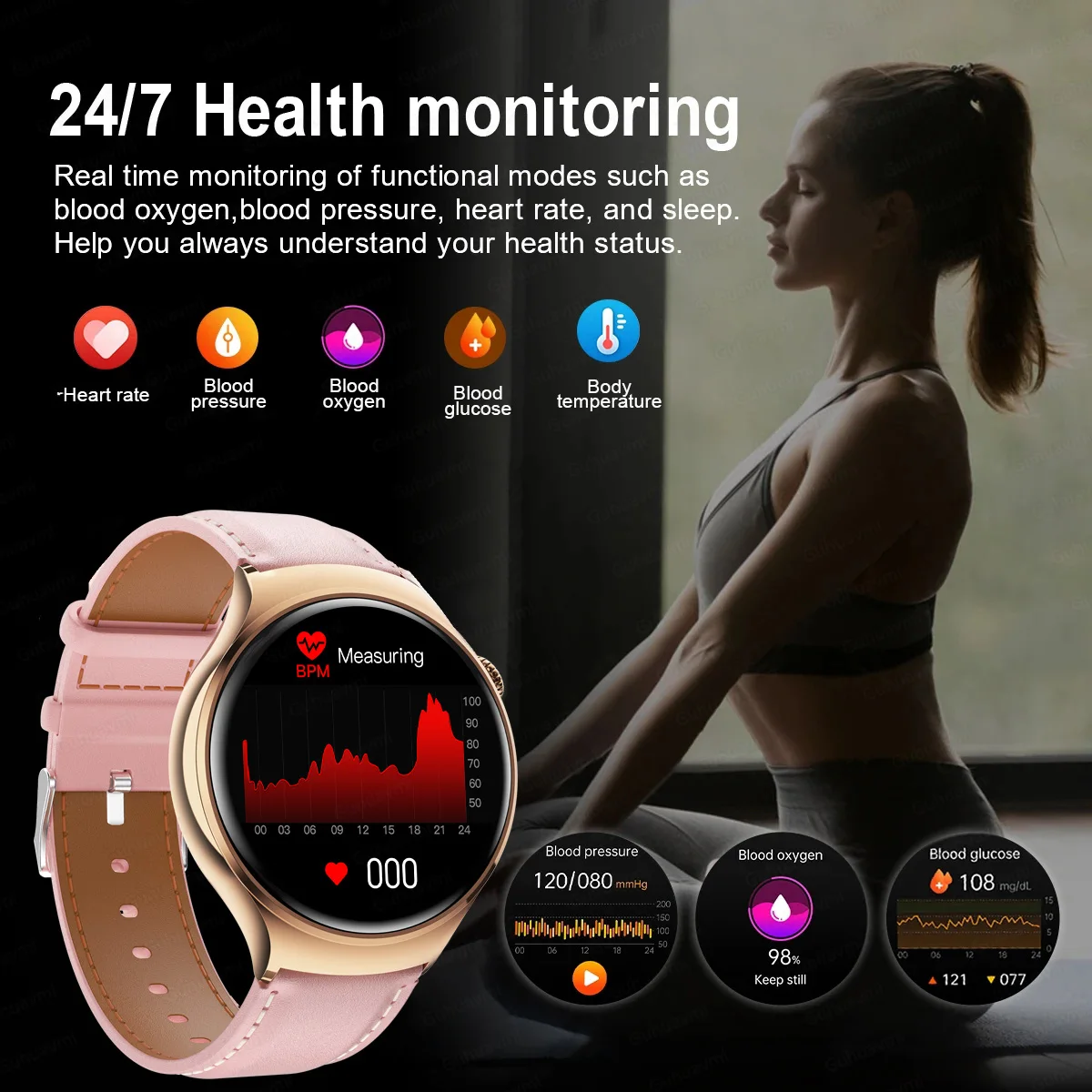 1.27-inch Smart Watch for Women NFC GPS Sport Trajectory Heart Rate Lady Watch Bluetooth Call Smartwatch For Huawei IOS Xiaomi