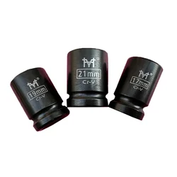 공압식 전기 임팩트 소켓 렌치 헤드 자동차 수리 도구, 1/2 인치 짧은 임팩트 소켓 헤비 듀티 육각 17mm, 19mm, 21mm