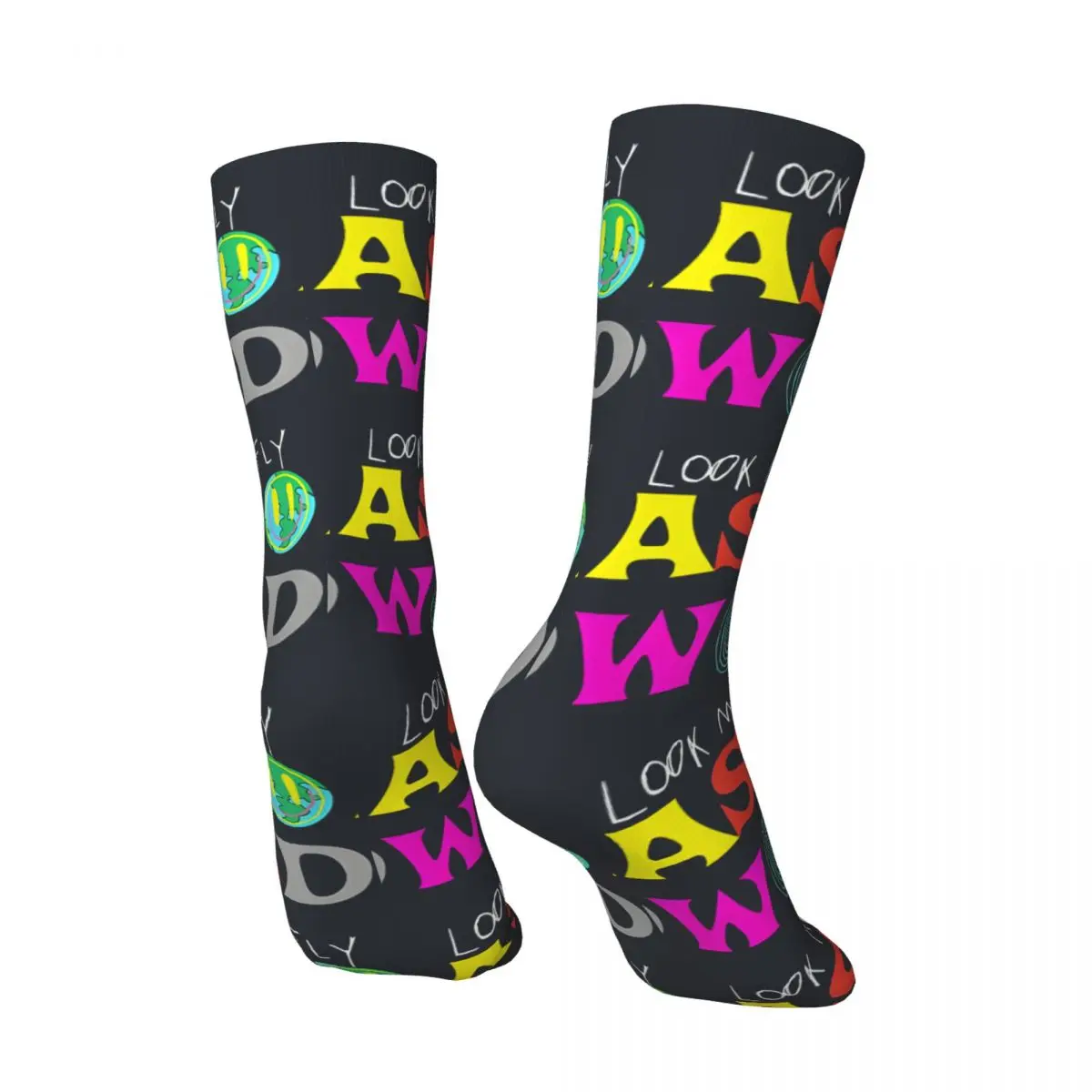 Look Mum I Can Fly Men's Socks Retro Harajuku A-Astroworld Street Style Novelty Pattern Crew Sock