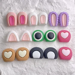 10pcs Animal Rabbit Bear Cat Ears Cabochons Flatbacks Resin Items Scrapbook Accessories Phone Case Deco Parts Craft Supplies
