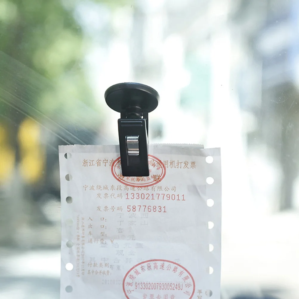 2 Pcs Vehicle-mounted Access Control Holder Ticket Folder Bill Clip Car Multi-function