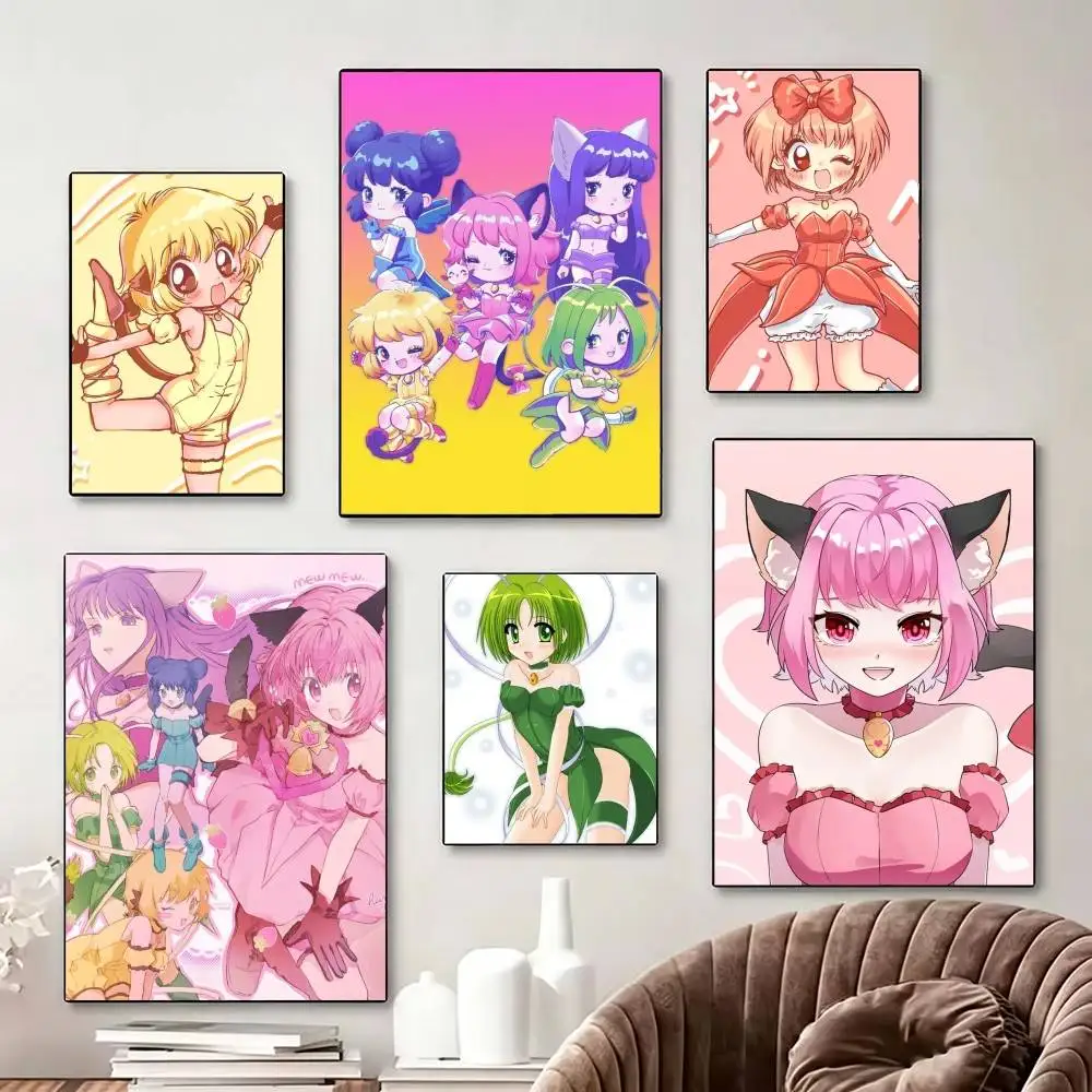 

Magical girl Tokyo M-Mew M-Mew Poster Perfect Space Sticker Self Adhesive for Office Home Theater Wall Art Decor Fancy Gift