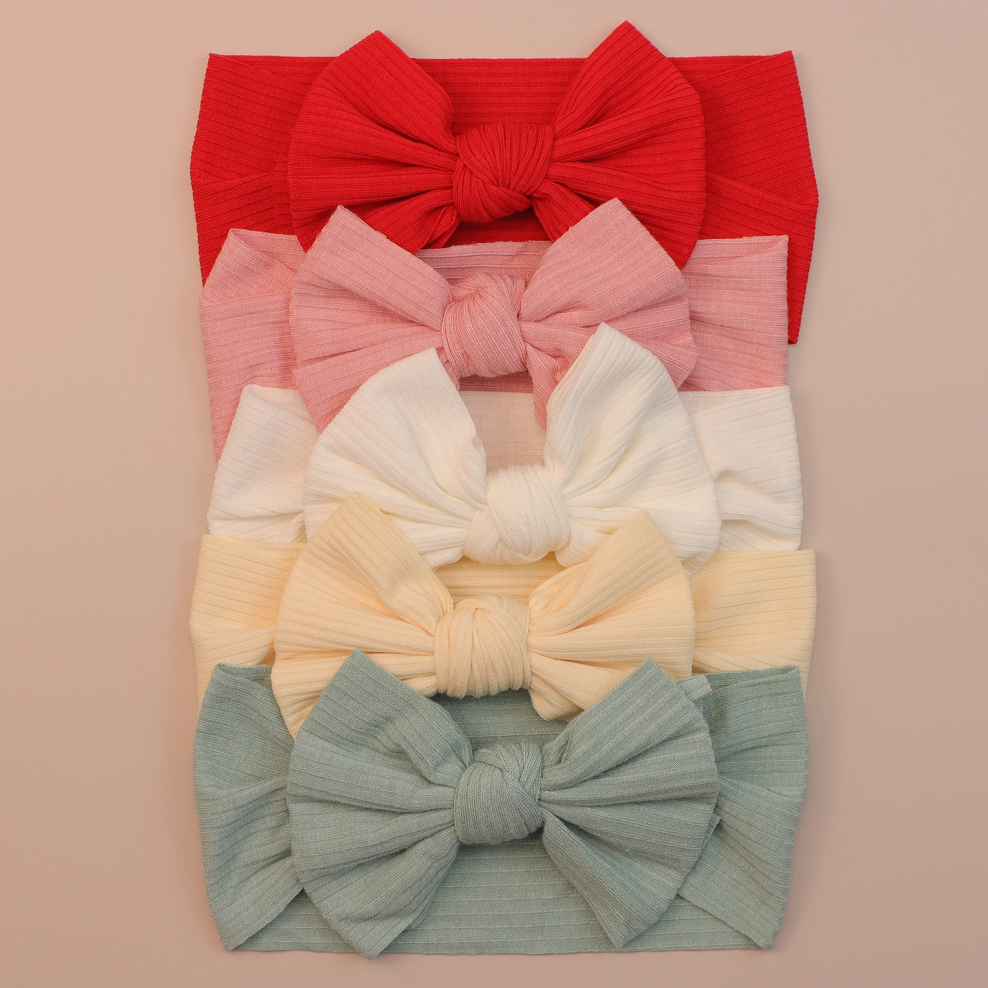 

5 шт./лот, повязки на голову с бантом для маленьких девочек, вязаные детские повязки на голову, мягкий тюрбан для новорожденных, аксессуары для волос для младенцев, детские головные уборы