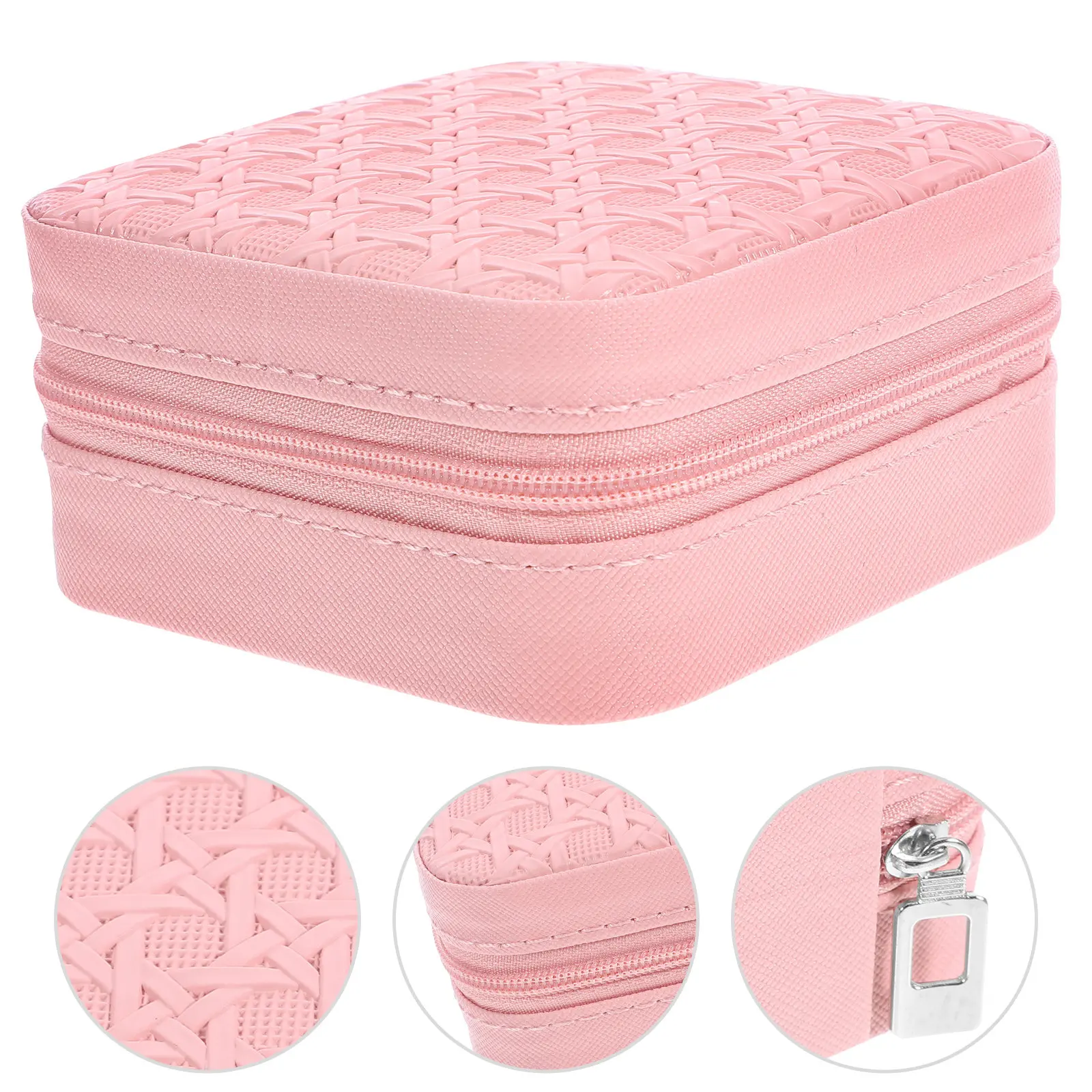 Compact Travel Jewelry Box Organizer Case Portable Small Jewelry Holder Soft Lint Lining Lightweight Storage for Earrings