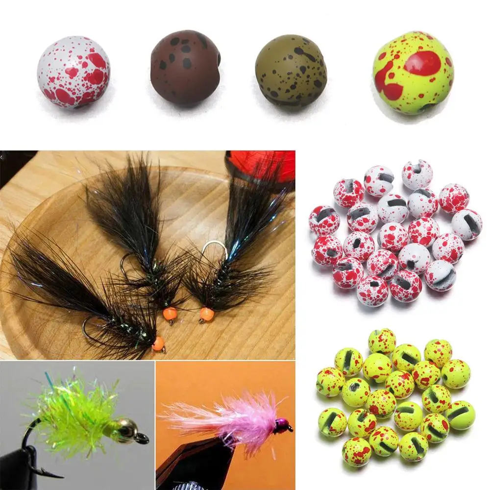 20Pcs/lot Nice-Designed Slotted Tungsten Beads Fly Tying Beads Tungsten Fly Tying Material Fishing Accessories 2.5/3.0/3.5/4.0mm