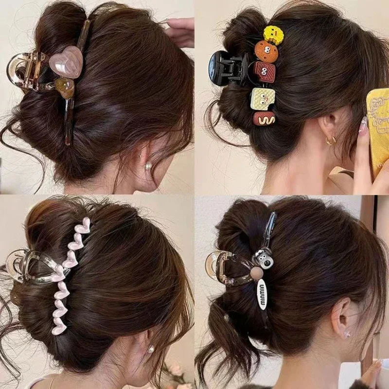 

Temperament Catching Large Hair Volume Simplicity Hair Clip Back of Head Shark Clip Children's Hair Non Harm Headwear