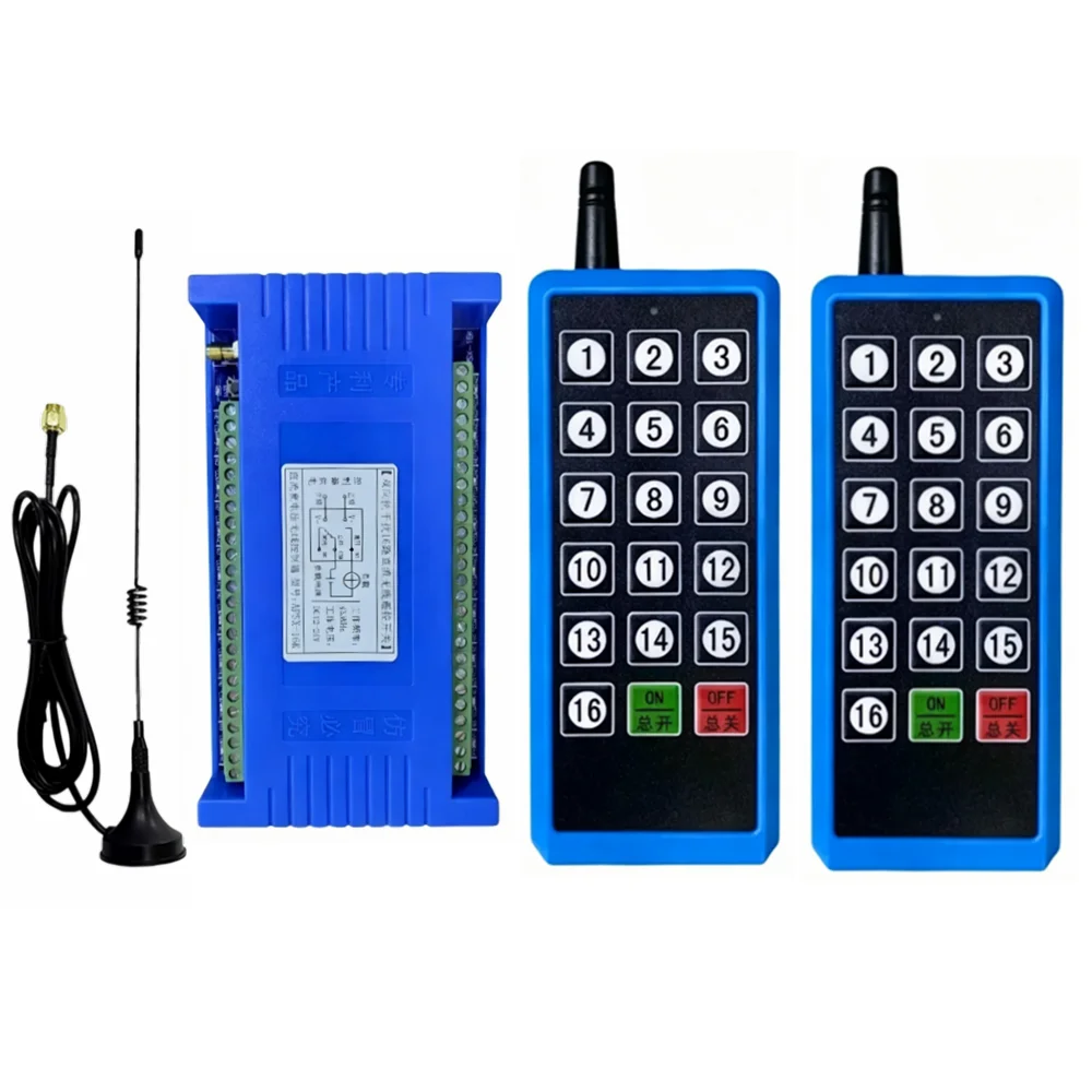 16-Channel Bidirectional Feedback RF Wireless Switch DC12V-24V Control for Landscape Lights Advertising Light Boxes AC220V