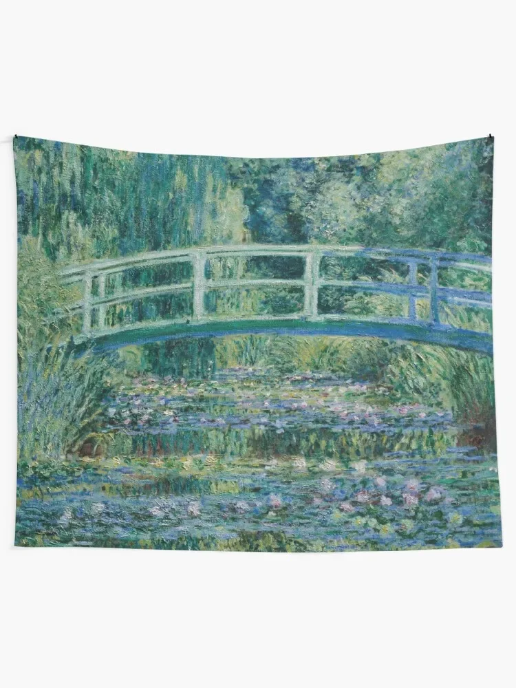 Claude Monet - Water Lilies and Japanese Bridge Tapestry Bedroom Decoration For Bedroom Tapestry