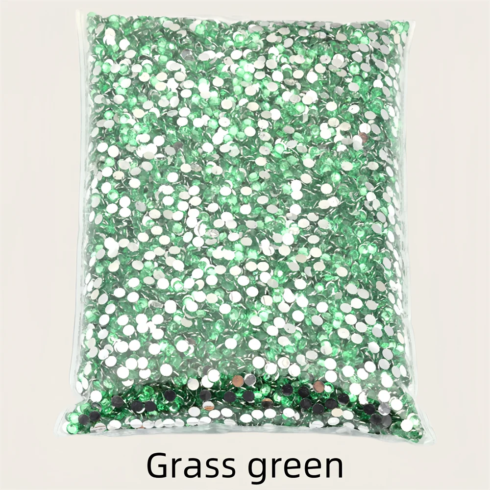 

Green Series 5 sizes 2-6mm Big Package Resin Non Hot Fix Rhinestones Bulk Wholesale Flat Crystals Nail Diy Glitters Cтразы Stone