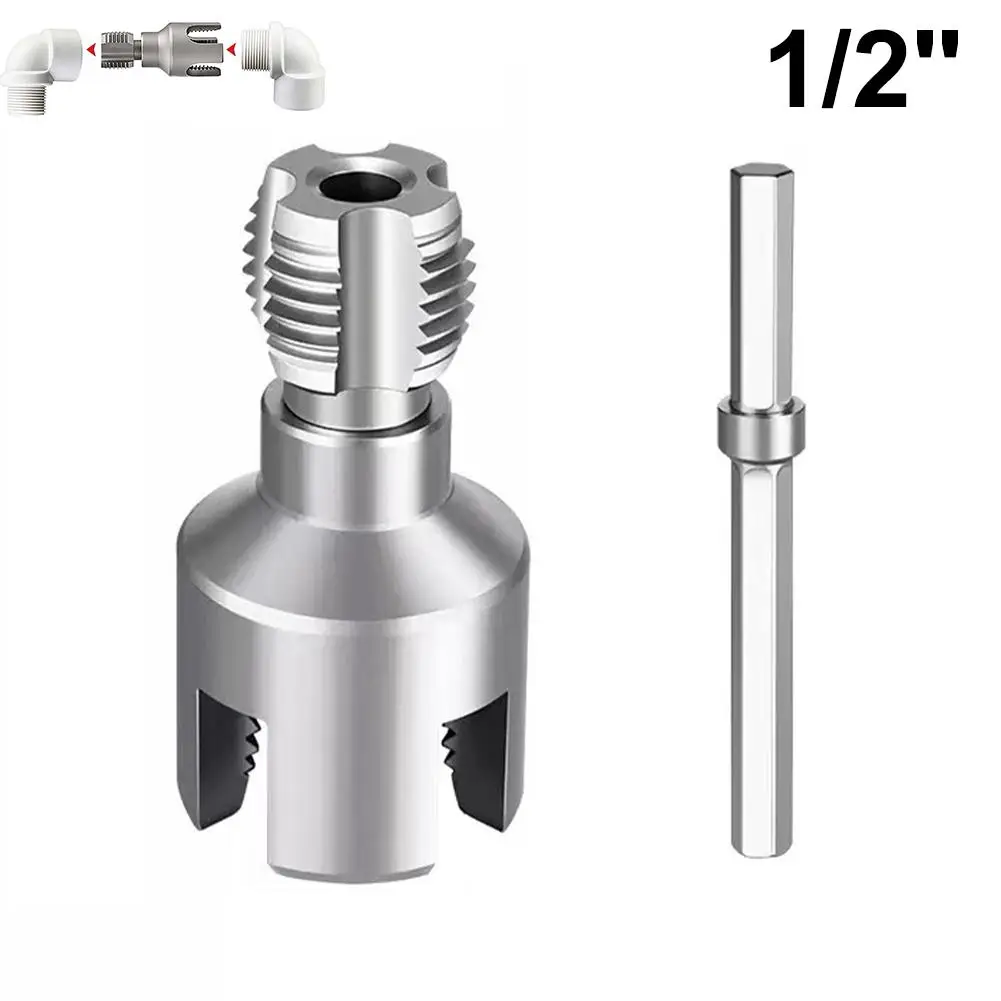 New Integrated PVC Pipe Threading Tool For 1/2 3/4PPR Bathroom Water Pipe Inner And Outer Thread Tapping Tool Accessories