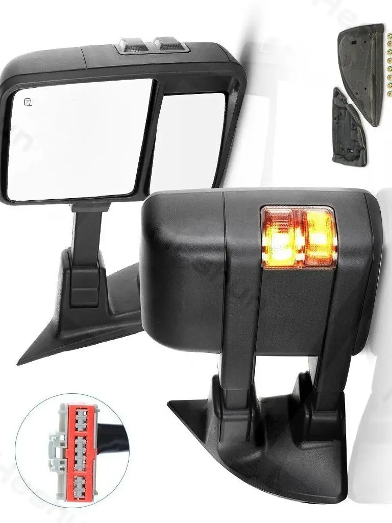 Voor 1999-2000 2001 2002-2007 Ford F250-F350 F450 F550 Sleepspiegels Rooksignaalpaar, Vermogen, Verwarmd, Richtingaanwijzer, Rijlicht - afbeelding 2