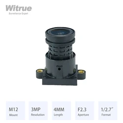 Objectif de caméra M12 HD 3MP 4mm, ouverture F2.3, format 1/1/2
