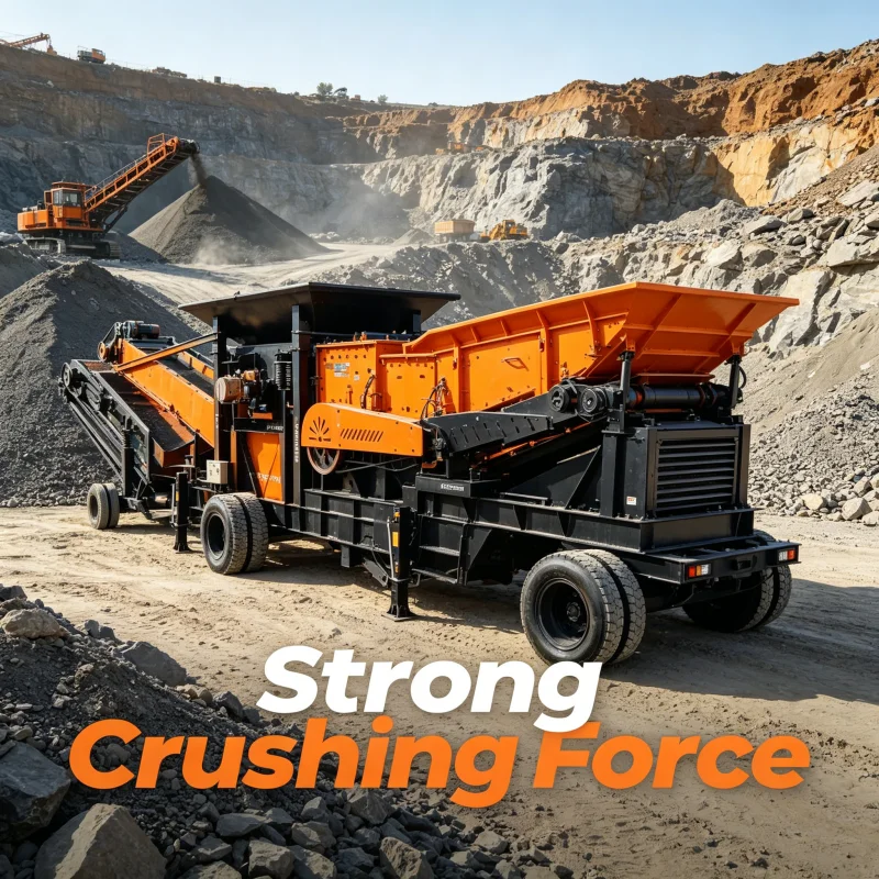 Mobile Jaw Crusher Station For Primary Stone Crushing Operation High Strength Tracked Rock Crusher For Large Quarry Project