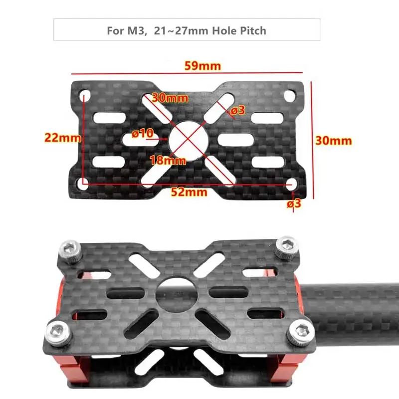 JMRRC H680 Carbon Fiber Folding FPV Quadcopter Aircraft Frame Kit with Ultra-light Landing Gear H4 Rack