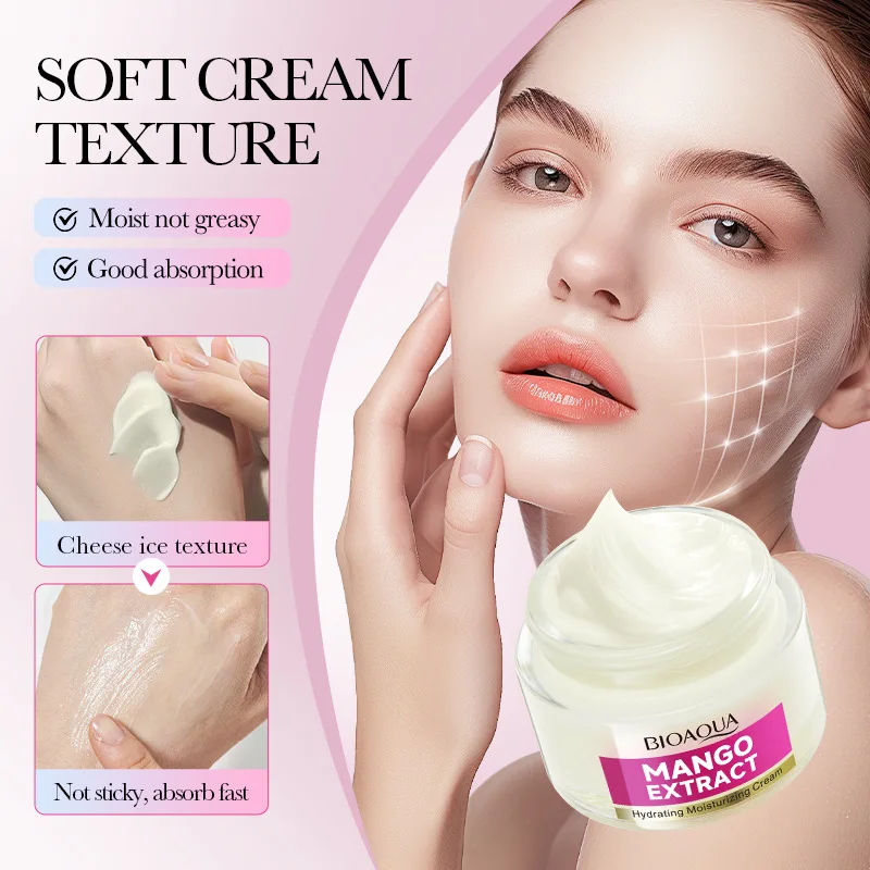 

BIOAOUA Mango Hydrating Fine Moisturizing Cream Acne Anti-Wrinkle Fine Skin Care Products