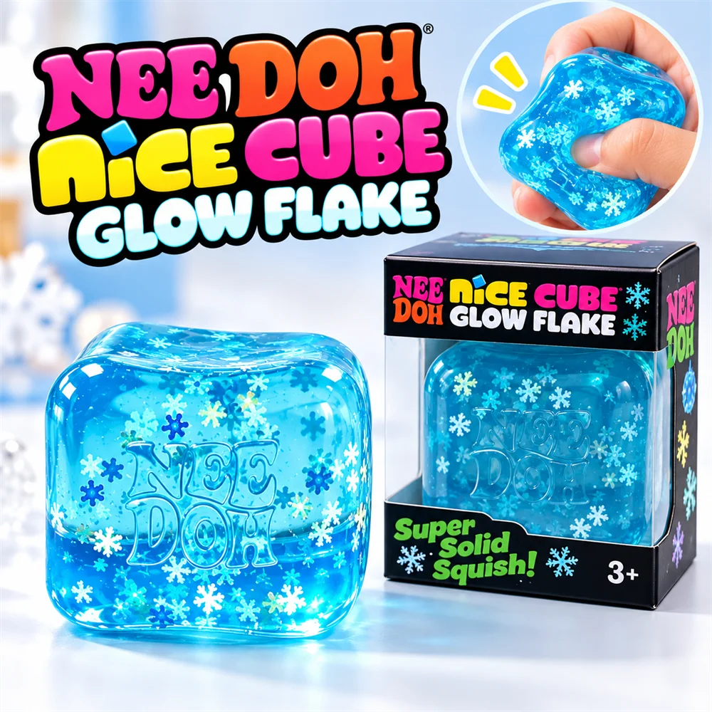 2026 Schylling Needoh Nice Cube Sensory Fidget Cube Stress Relief Anxiety Sensory Tool for Focus ADHD Office Desk Calming Gadget