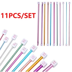 11 Size Tunisian Afghan Crochet Hooks Multicolor Aluminum Carpet Rug Weave Knitting Needles Hook Multicolour Crochet Hook