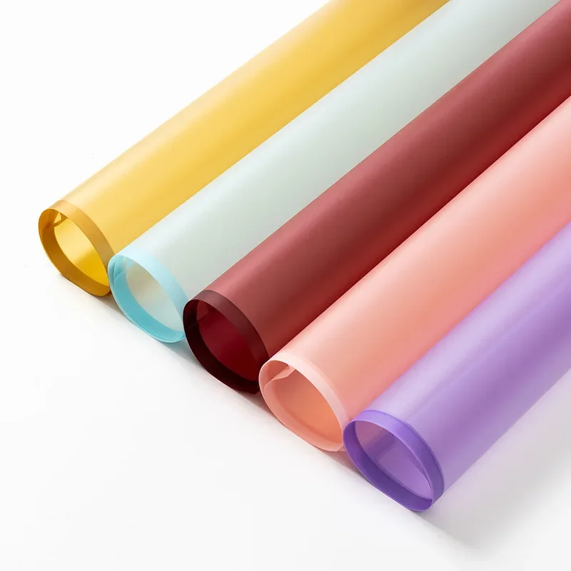 

4pcs/pack Half Transparent Flower Wrapping Paper Korean Style Gift Grinding Edge Rose Packing Florist Bouquet Wrapping Material