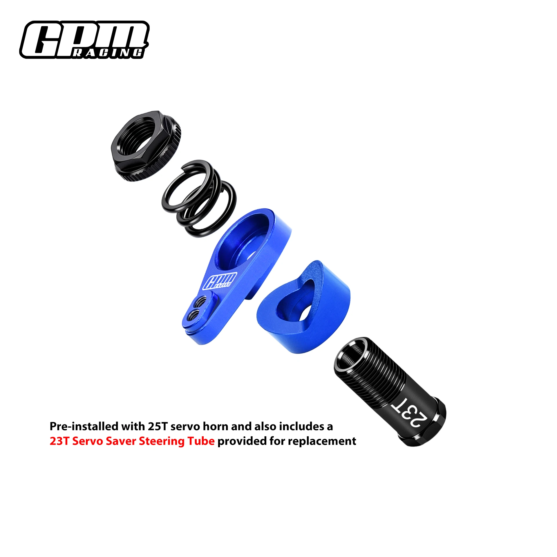 GPM Alloy 7075 Servo Mount & Servo Horn 25T Set For ARRMA 1/8 Mojave / Typhon / Vendetta / Infraction/ 1/10 Big Rock / Granite - view 2