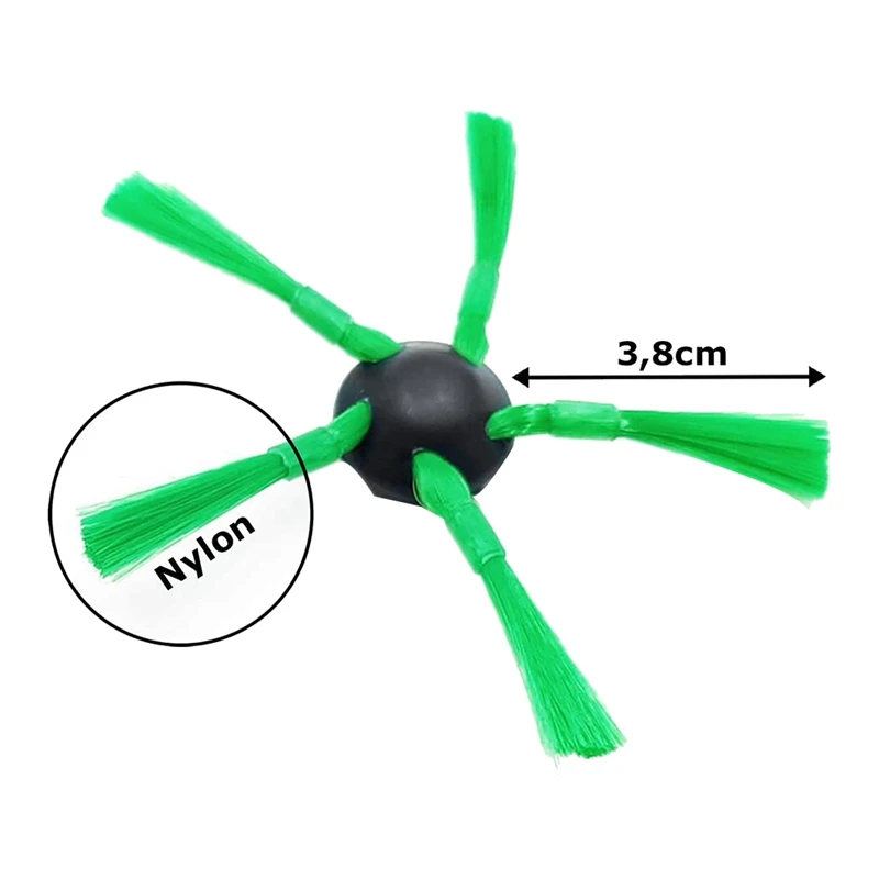 AC66 6 pacotes de acessórios escovas laterais peças sobressalentes para aspirador de pó robô Vorwerk Kobold VR200