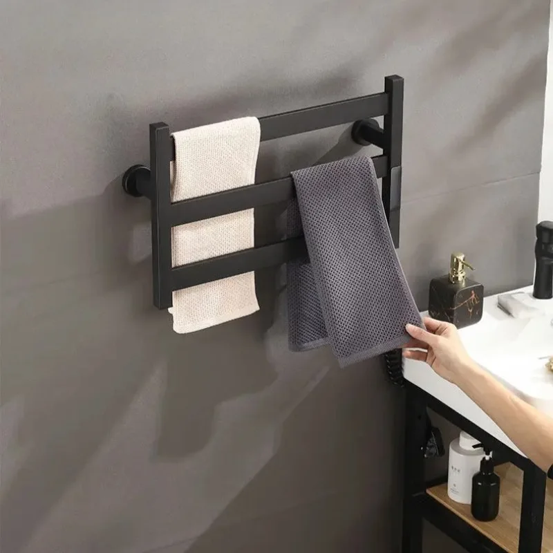 

Электрическая сушилка для полотенец без сверления, термостатическая сушилка для полотенец из нержавеющей стали, настенный держатель для сушки с функцией стерилизации