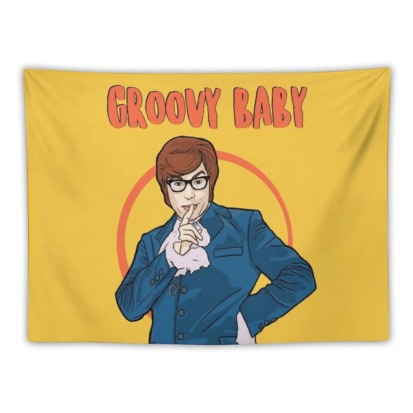 Groovy Baby - Austin Powers Tapestry Wall Tapestries Hanging Wall Tapestry