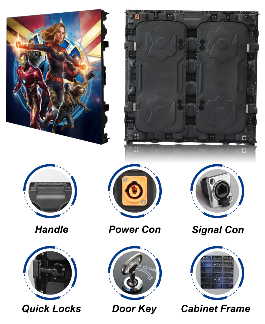 Schermo LED da esterno P4 960X960 Modulo LED da esterno P4 960X960 |   Display LED per esterni SMD da 4 mm con pixel passo P1.9, P2.6, P3, P4, P6, P8,