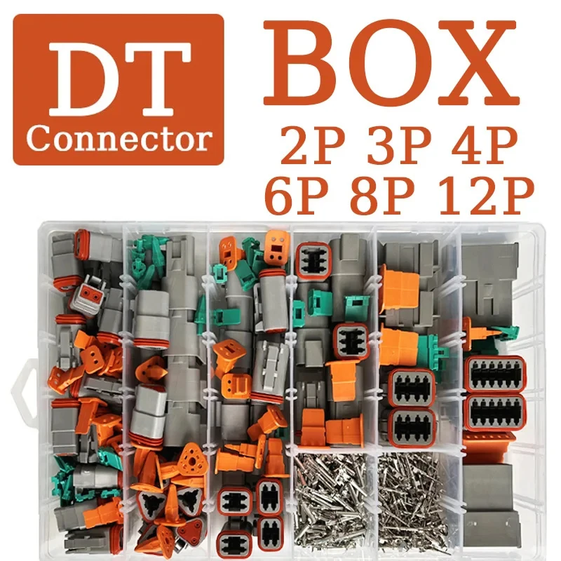 Deutsch Type Connector Kit Waterproof Wire DT Series Connector set DT06 DT04 2/3 / 4 pin 6/8/12 pin Sealed Plug