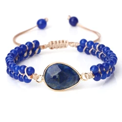 Natural Lapis lazuli Healing Beads Bracelets For Men Handmade Charm Natural Stone Beaded Bracelets Women Yoga Meditation Jewelry