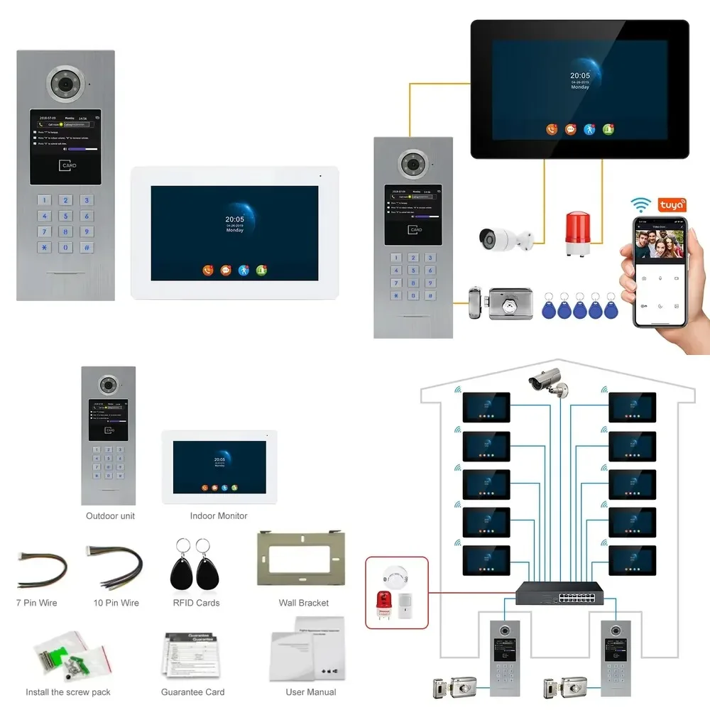 Hot Sale Bcomtech 7 Inch TFT LCD Video System 1080P HD App Control DC Power Easy Installation Door Phone Motion