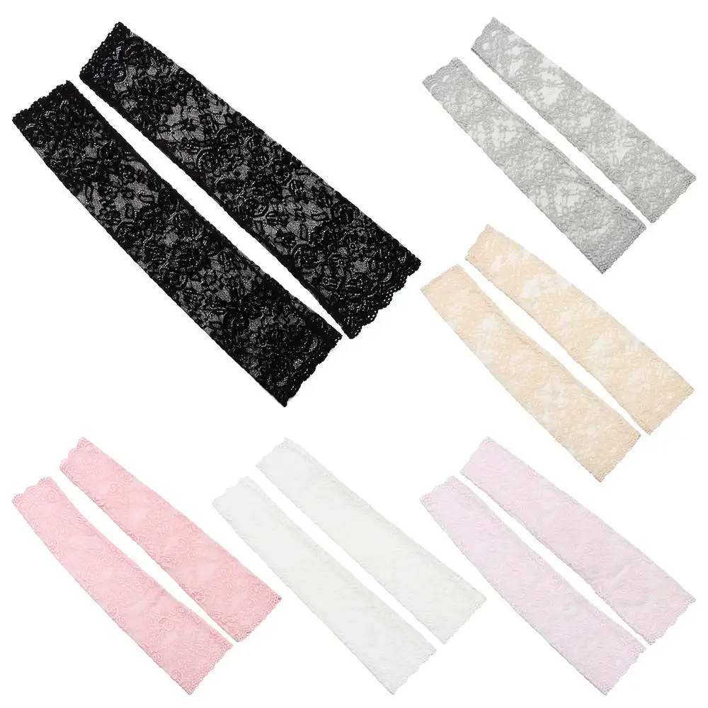 

1 Pair Fashion Summer Sunscreen Lace Fingerless Driving Gloves Ice Arm Cuffs Arm Sleeve Mittens Arm Cover