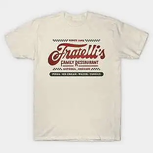 Fratelli'S Restaurant Vintage Retro 80 90S    Unisex summer T-shirt Cotton fashion couple clothes