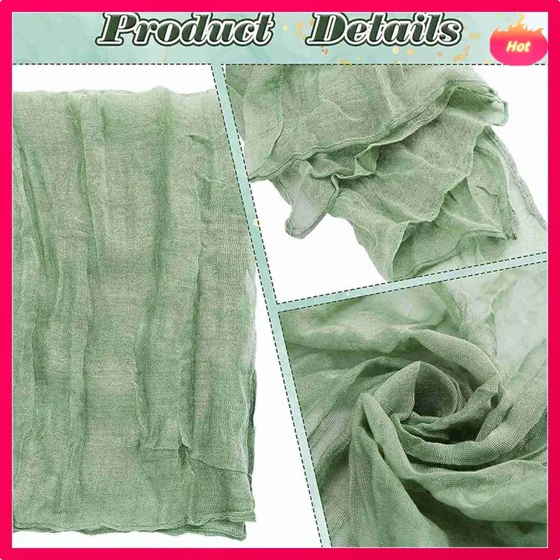 

ABYP Gauze Cheesecloth Napkins Wrinkled Dinner Napkins Table Napkins Decorative Cloth Napkins (Green, 72 Packs)
