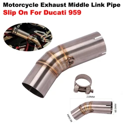 Slip On Motorcycle Racing GP Project Exhaust Escape Middle Link Pipe Connecting 60mm Muffler Slip On For Ducati 959 Panigale