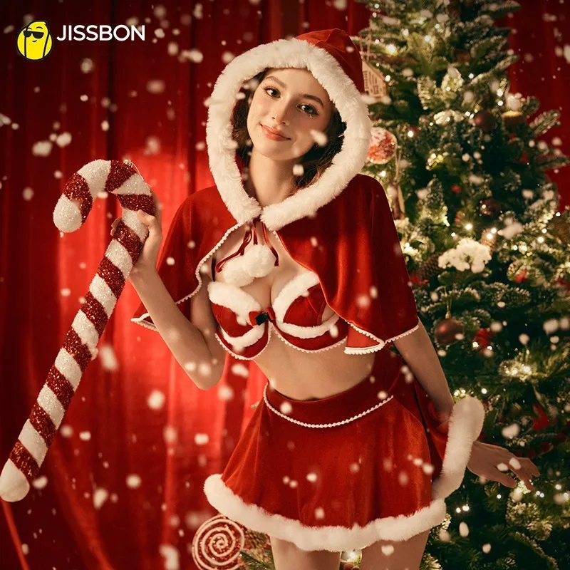 

Красная бархатная маленькая накидка Рождественский костюм Красная шапочка Рождественская накидка Hazy Сексуальный рождественский костюм