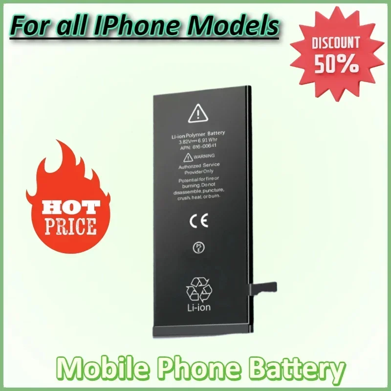 

AAA+ Mobile Phone Battery for IPhone 14 12 13 Mini X XR Xs Max 11 12 13 Pro Max 5S 5 6S 6 7 8 Plus For Apple Batteries